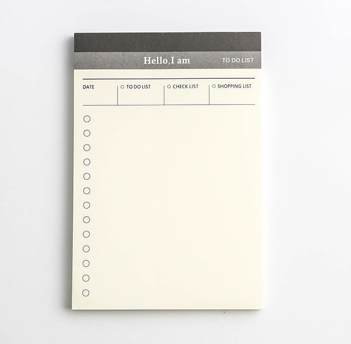 Lista delle cose da fare, blocco note, libro degli impegni, piano giornaliero