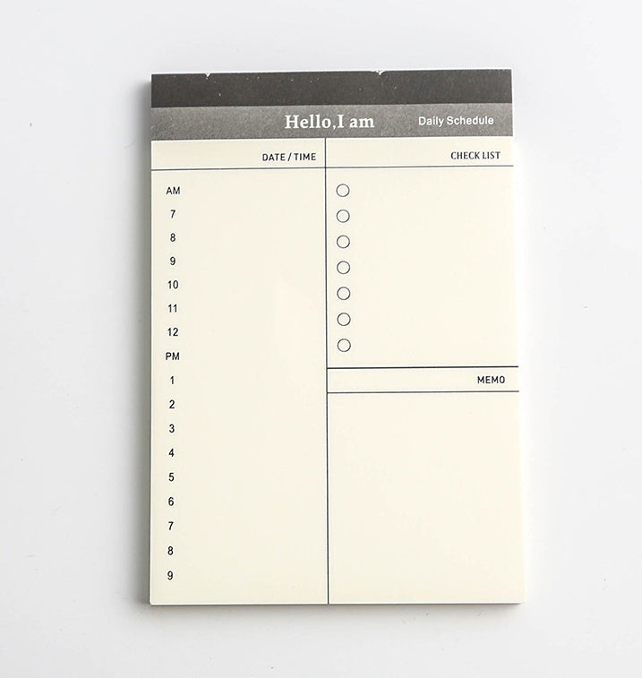 Lista delle cose da fare, blocco note, libro degli impegni, piano giornaliero