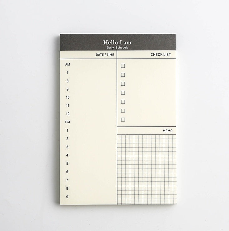 Lista delle cose da fare, blocco note, libro degli impegni, piano giornaliero