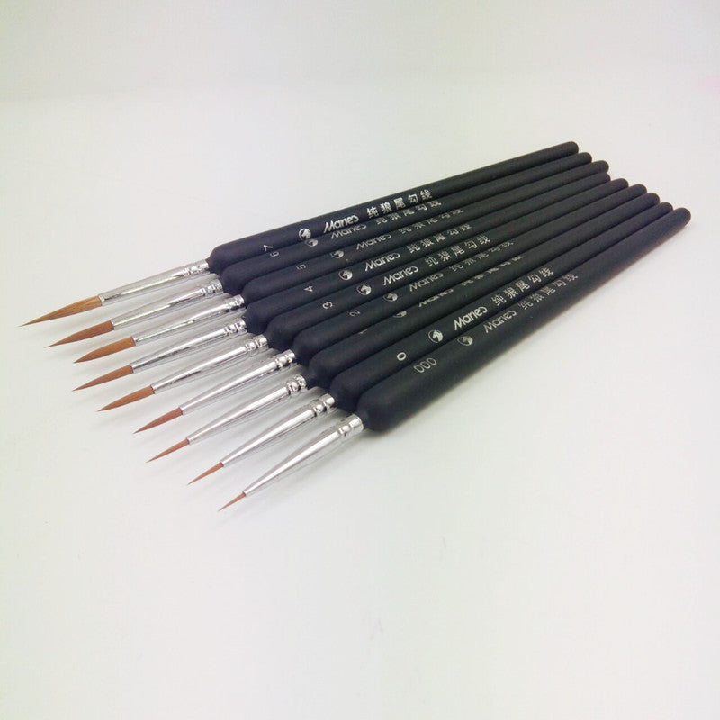 set 9 pennelli da pittura
