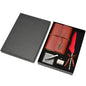 Idea regalo con blocco note, penna e inchiostro