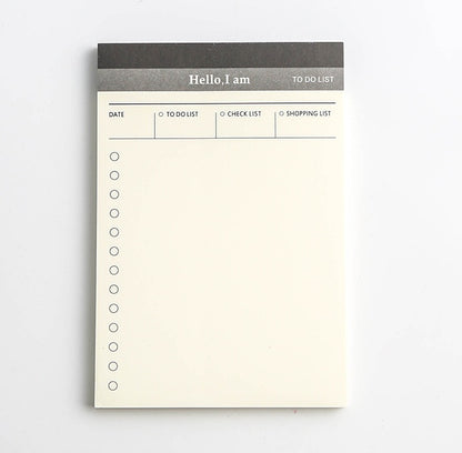 Lista delle cose da fare, blocco note, libro degli impegni, piano giornaliero