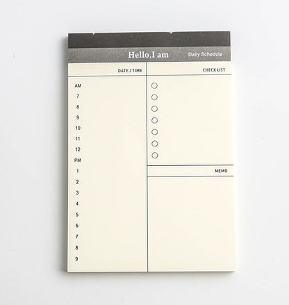 Lista delle cose da fare, blocco note, libro degli impegni, piano giornaliero