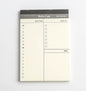 Lista delle cose da fare, blocco note, libro degli impegni, piano giornaliero