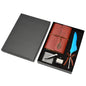 Idea regalo con blocco note, penna e inchiostro